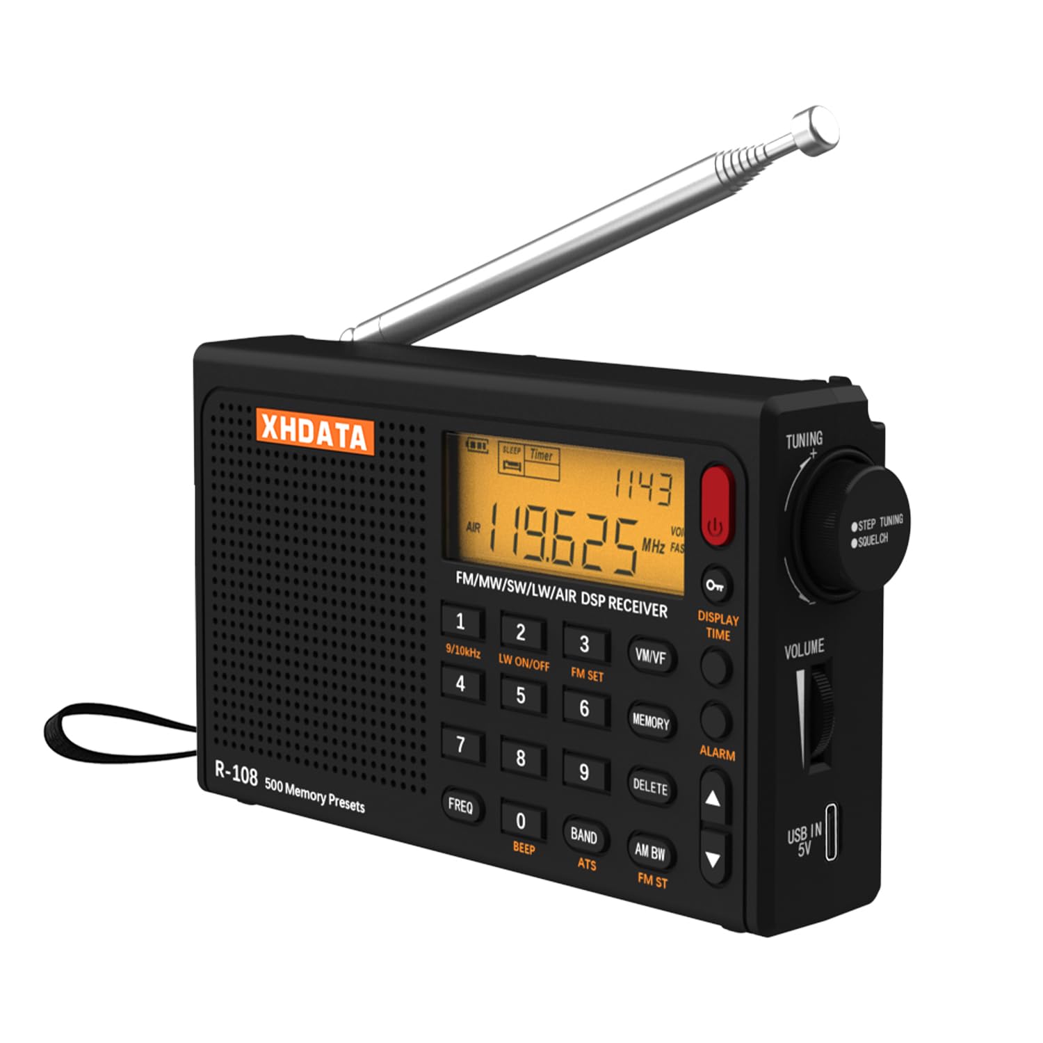 Amazon.co.jp: SIHUADON R108 小型短波ラジオ ポータブル 高感度受信